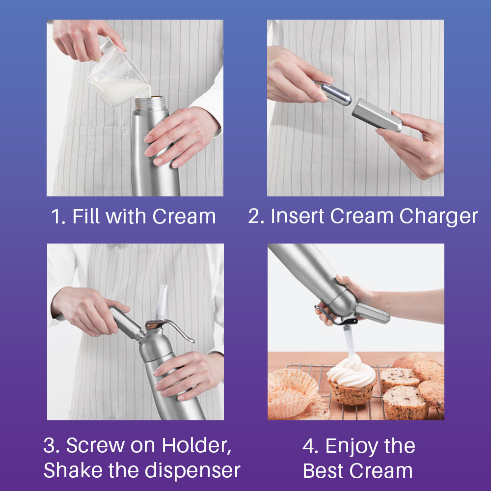Gassem 8G N2O Whipped Cream Charger, Whip Cream Charger, Original Flavor